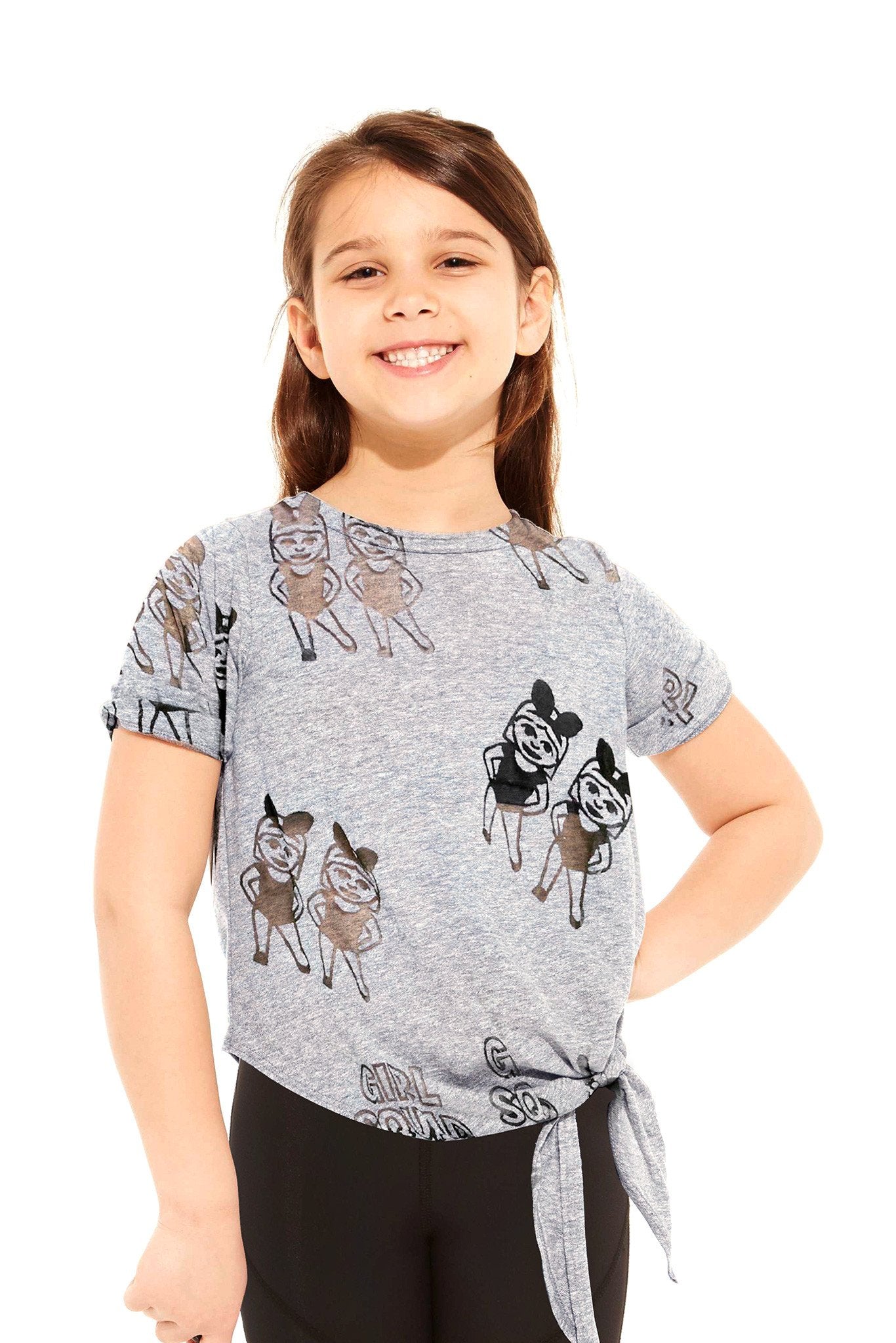 Terez Heather Girl Squad Tie Front Tee Kids – Colman and Lucia